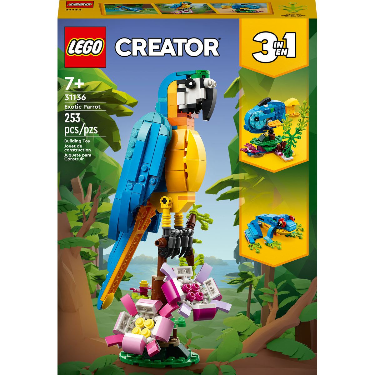 Foto 3 pulgar | Set Lego Creator 3 En 1 Perico Exótico 253 Piezas Color Multicolor Para Niños Desde 7 Años
