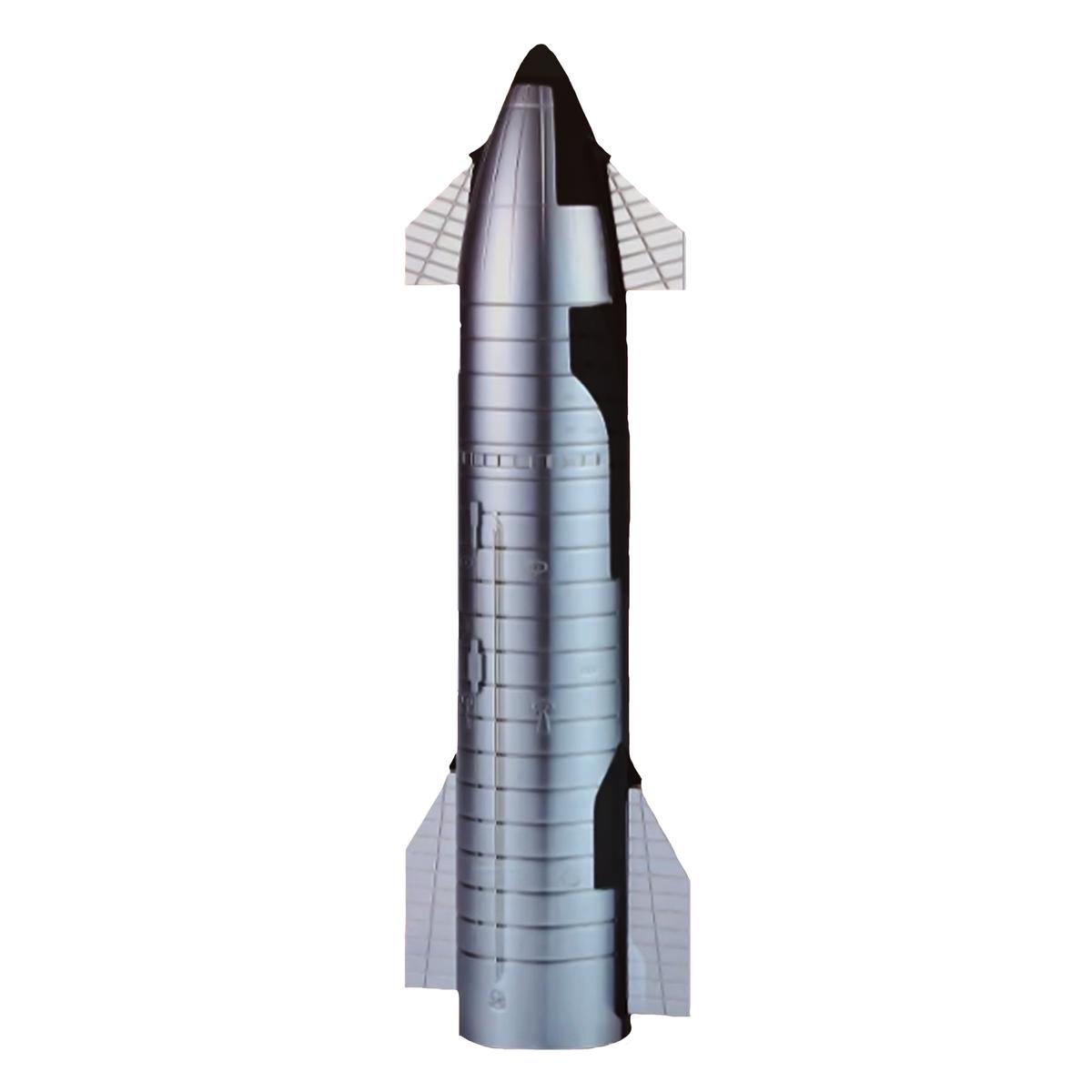 Foto 4 pulgar | Nave Starship  Mxeoz-001  1pza  1:144  Starshipsilver L  11x34xø6 Cm  Plástico  Plata