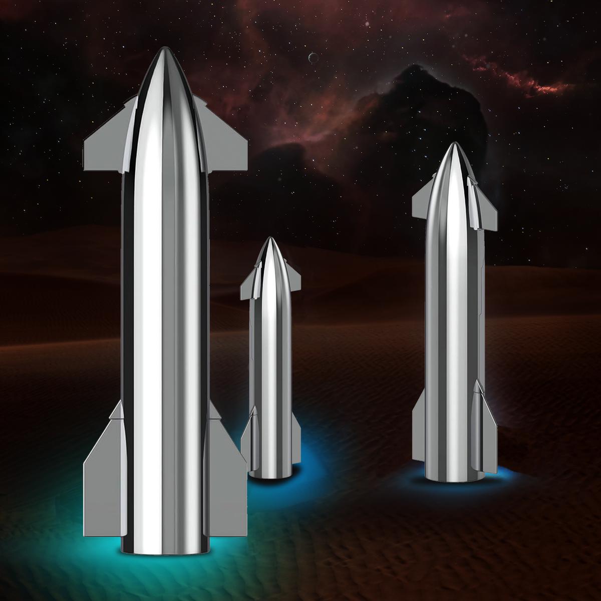 Foto 3 | Starship  Mxtas-001  1pza  1 :200   Starship  8x25xø3cm  Plástico  Plata
