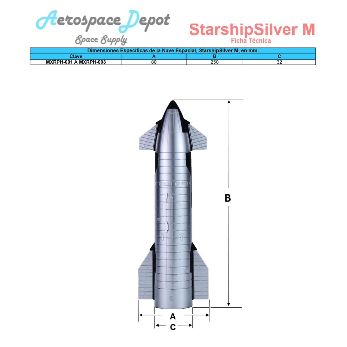Foto 5 pulgar | Espacial Aerospacedepot  Mxrph-002  2 Piezas  Plata