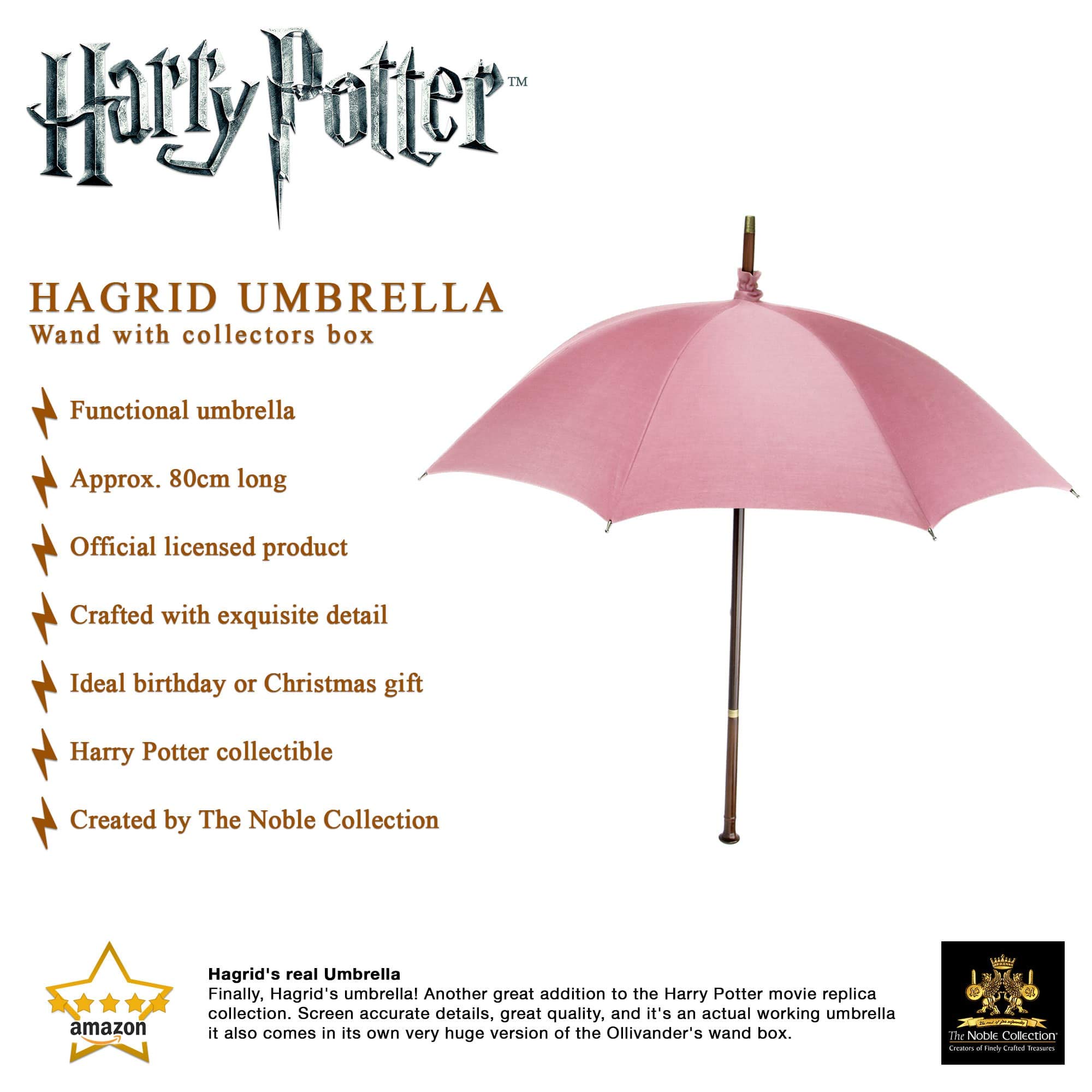 Foto 3 | Varita Paraguas The Noble Collection Harry Potter Rubeus Hagrid - Venta Internacional.