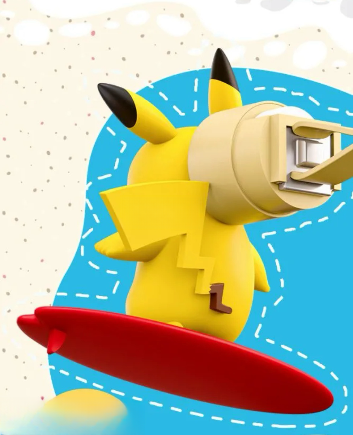 Foto 6 pulgar | Juguete Sanmu Pokémon Pikachu Surfing Cute - Venta Internacional