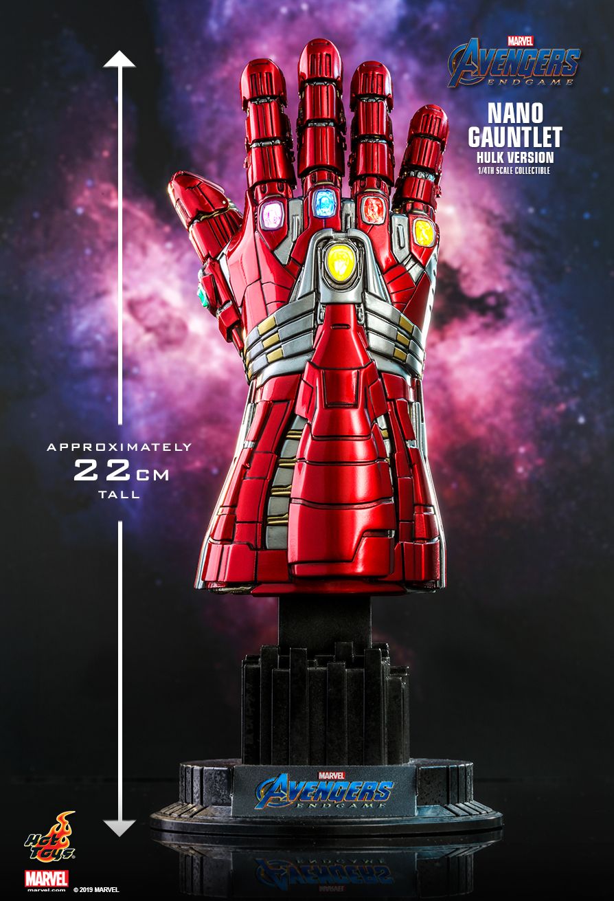 Foto 3 pulgar | Guantelete del Infinito Hulk Versión Avengers Endgame Hot Toys color Rojo