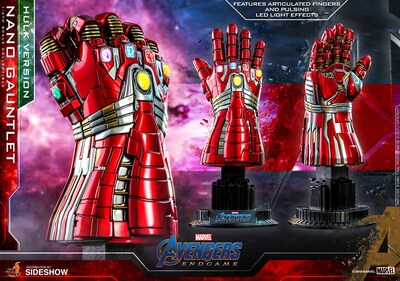 Foto 3 | Guantelete del Infinito Hulk Versión Avengers Endgame Hot Toys color Rojo