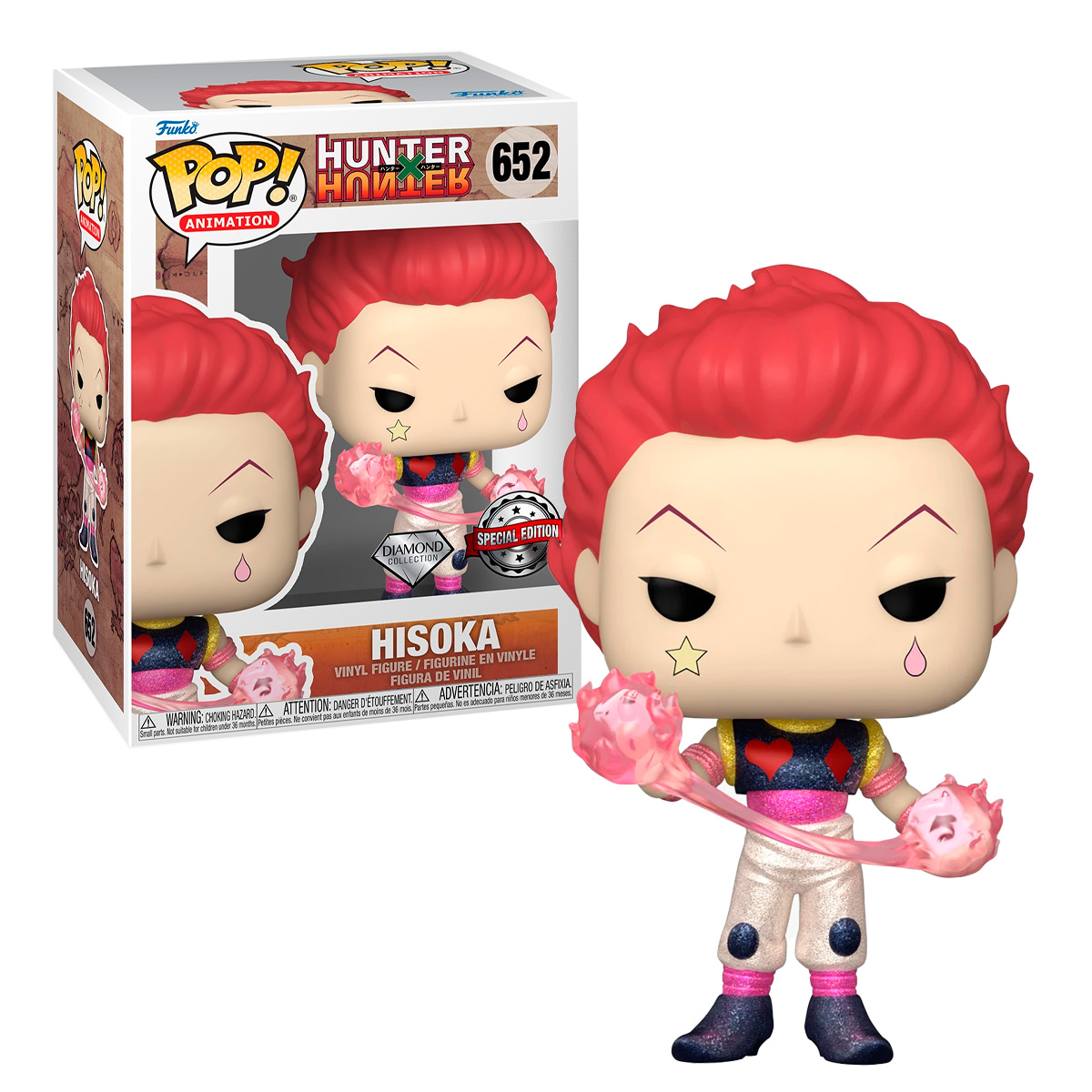 Foto 2 pulgar | Funko Pop Hisoka 652 Diamond Glitter Hunter X Hunter Anime