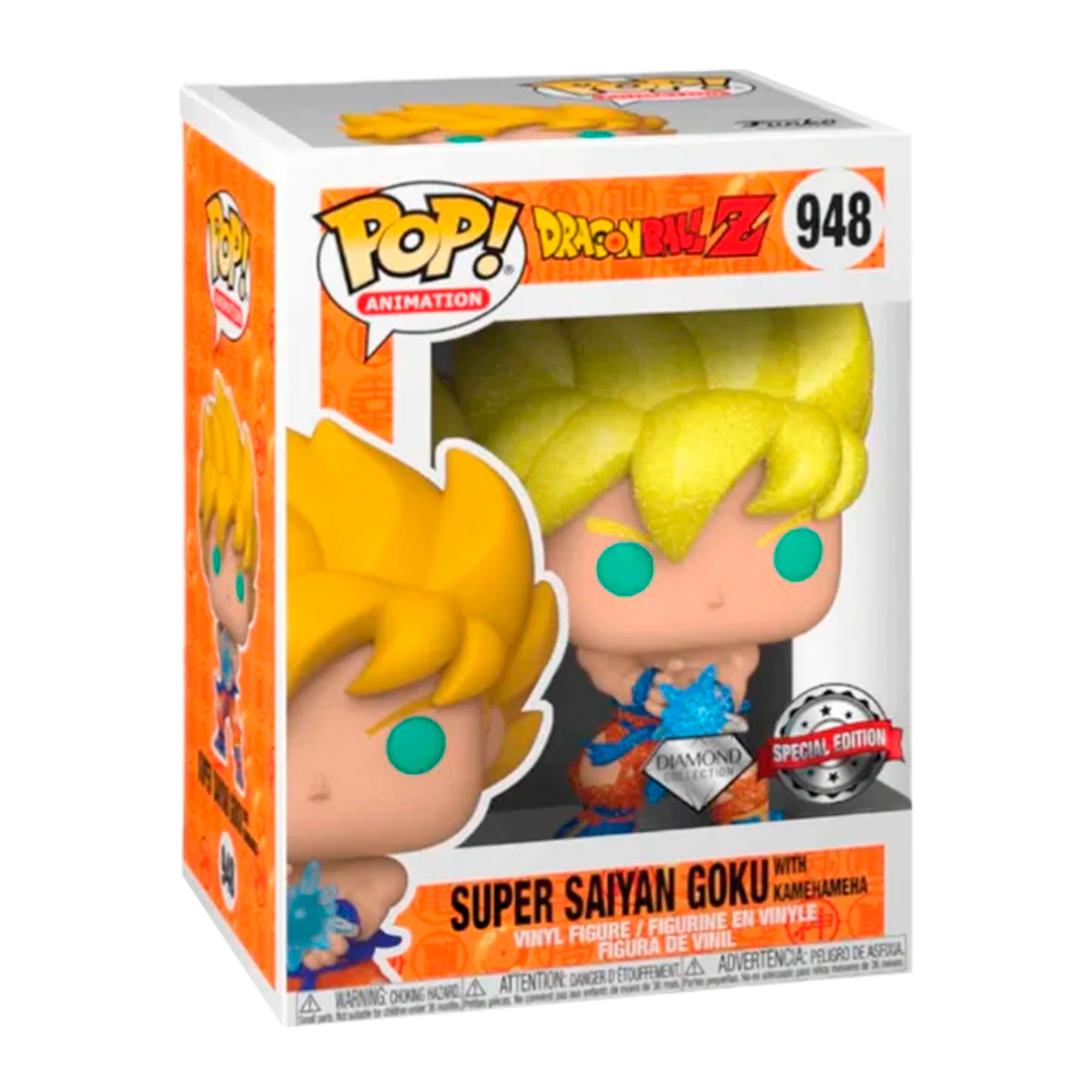 Foto 4 pulgar | Figura Funko Pop Animation Dragon Ball Z  Super Saiyan Goku With Kamehameha Diamon 948