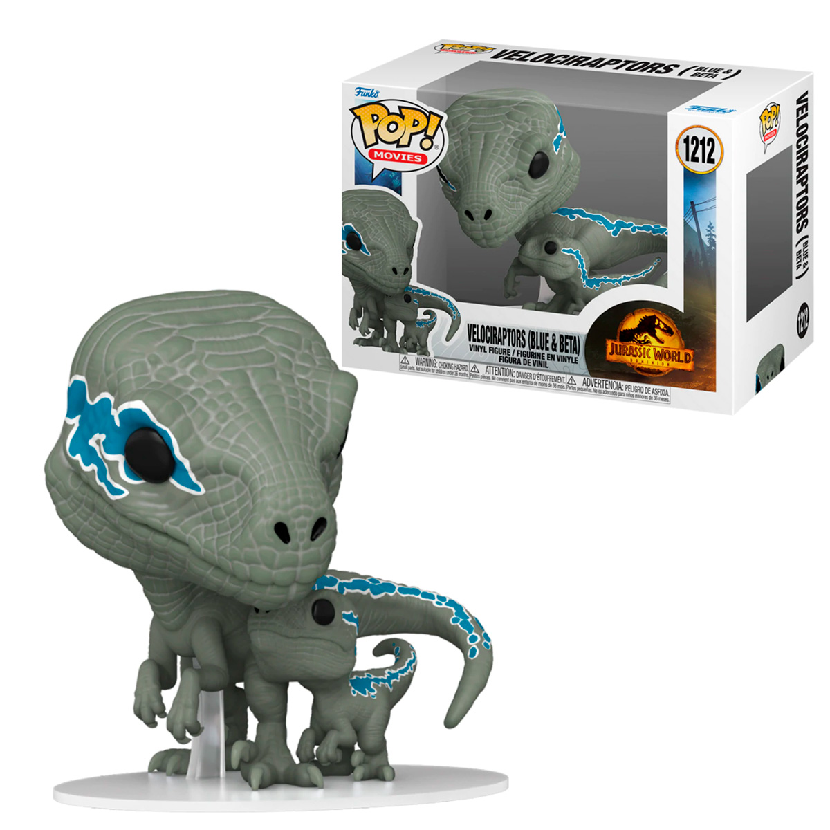 Foto 3 pulgar | Figura Funko Pop Blue y Beta 1212 Velociraptors Jurassic World