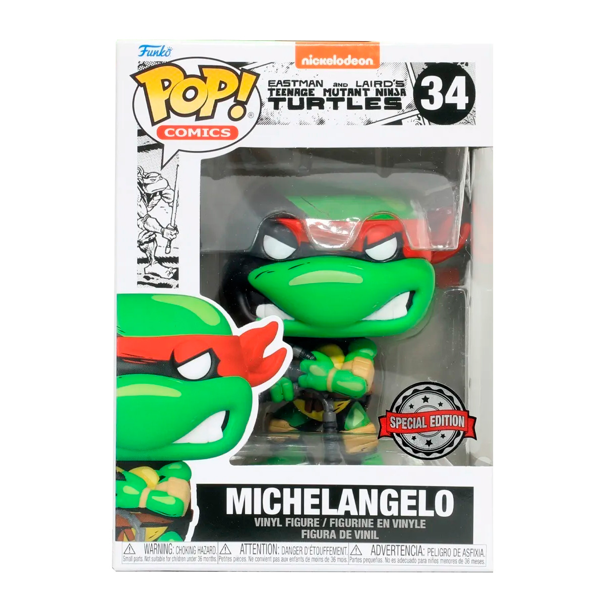 Foto 4 pulgar | Funko Pop! Miguel Angel 34 Tortugas Ninja TMNT Exclusivo