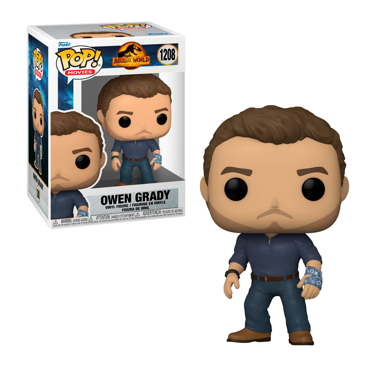 Foto 2 pulgar | Figura Funko Pop Owen Grady 1208 Jurassic World Dominion Original