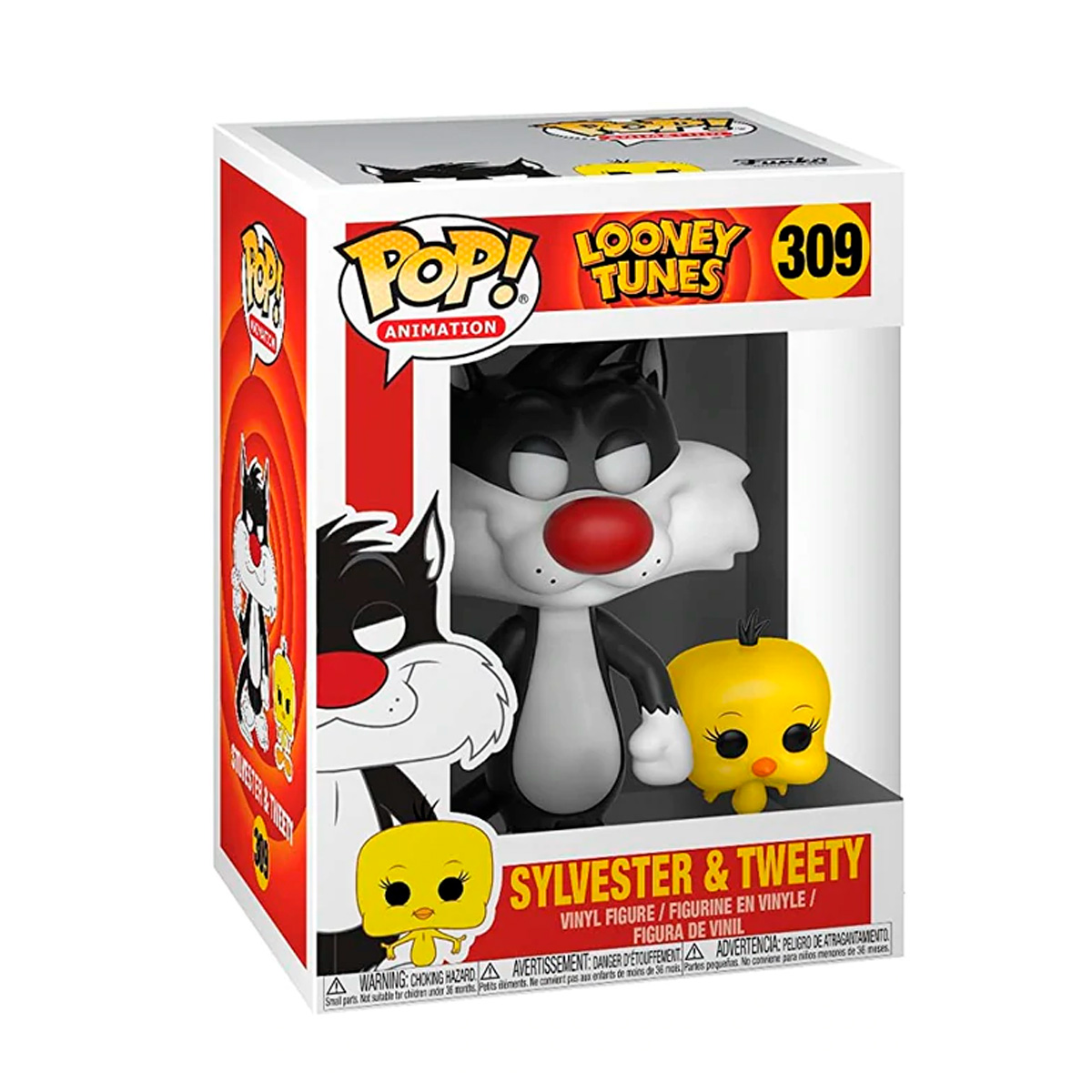 Foto 4 pulgar | Figura Funko Pop Silvestre Y Piolin 309 Looney Tunes Original