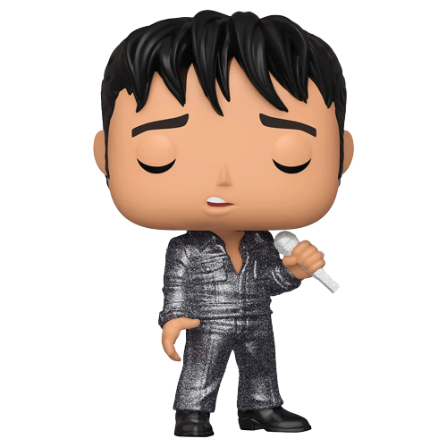Figura Funko Pop de Elvis Presley '68 Comeback Diamond Collection EE Exclusive Rocks 188