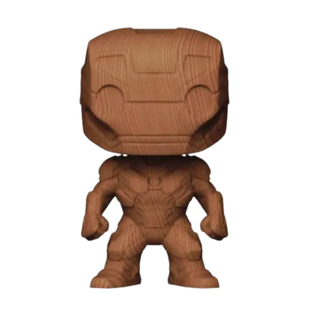 Figura Funko Pop de Iron Man Wood Deco EE Exclusive 674