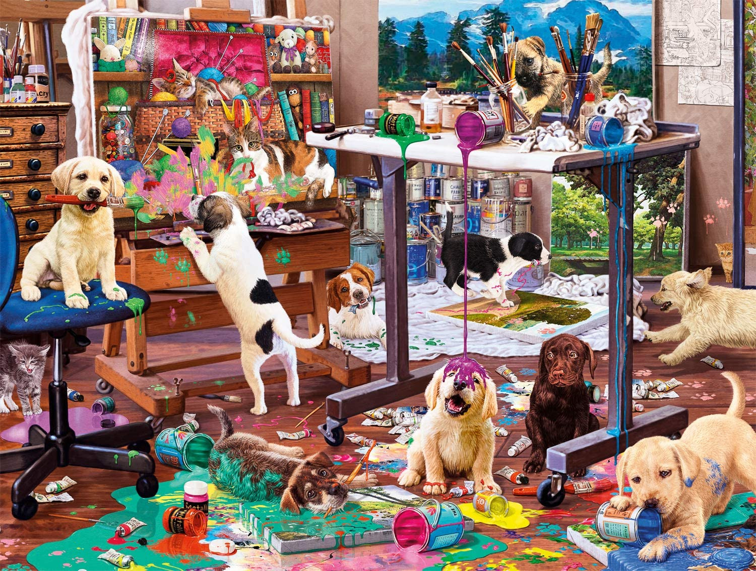 Venta Internacional-  Buffalo Games - Puzzle De 750 Piezas, Diseño De Cachorros