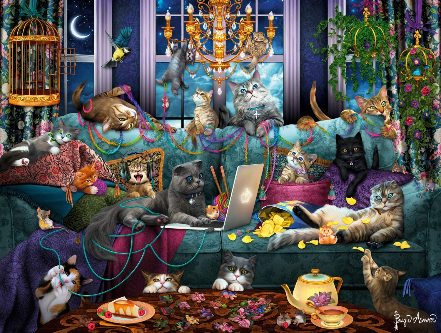 Venta Internacional-  Buffalo Games - Quarantine Cats - Rompecabezas De 750 Piezas