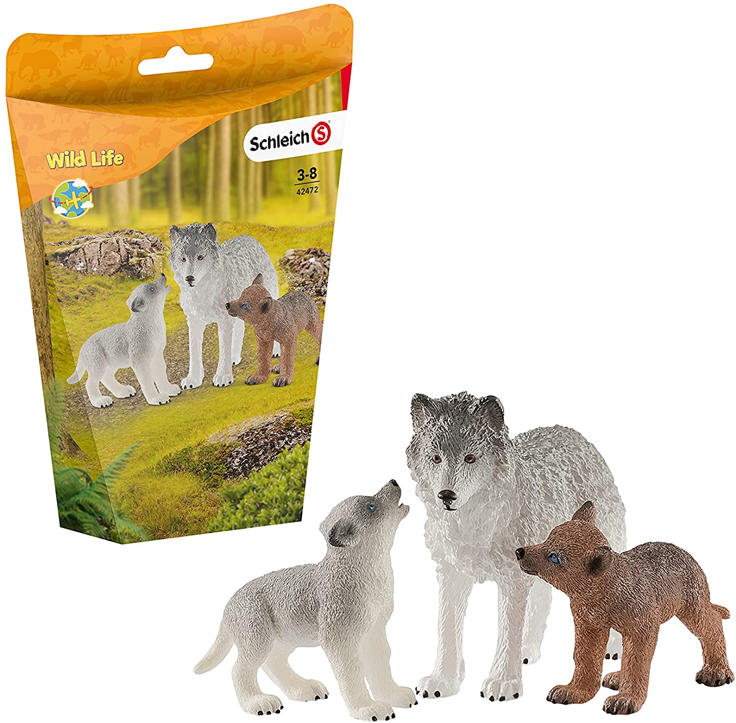 Foto 2 pulgar | Venta Internacional-  Schleich Wild Life - Juguetes De Animales De 3 Piezas Para Madre Lobo Y Lobo Para Niños De 3