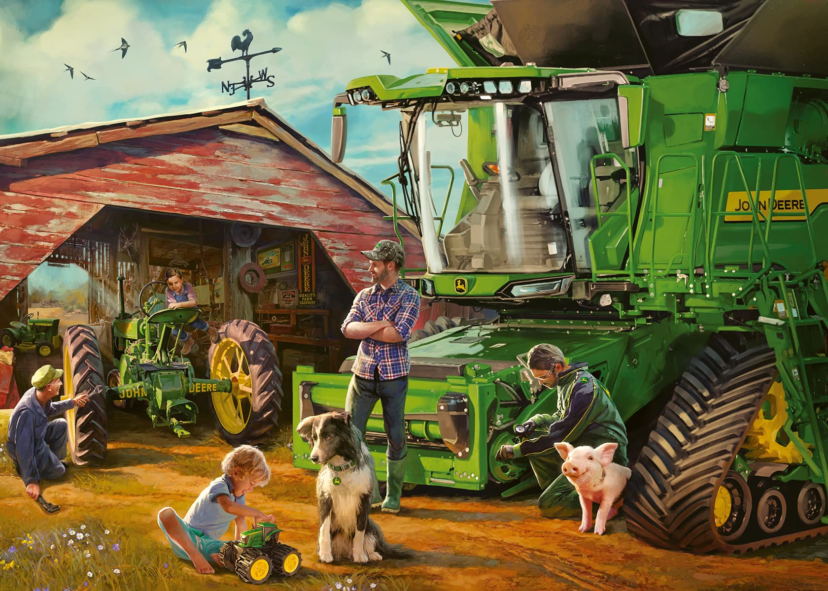 Foto 1 | Venta Internacional-  Ravensburger John Deere Then & Now 1000 Piezas Rompecabezas Para Adultos Y Niños A Partir De 1
