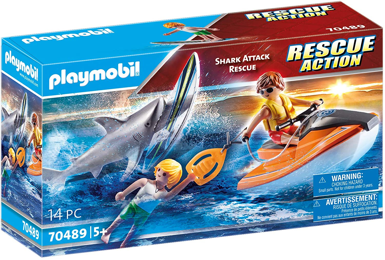 Venta Internacional-  Playmobil Equipo De Rescate: Ataque De Tiburon