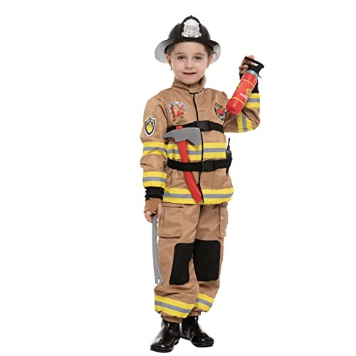 Foto 2 pulgar | Venta Internacional-  Disfraz De Bombero Marrón Oscuro Para Niños, Disfraz De Bombero Para Niños Para Jugar De R