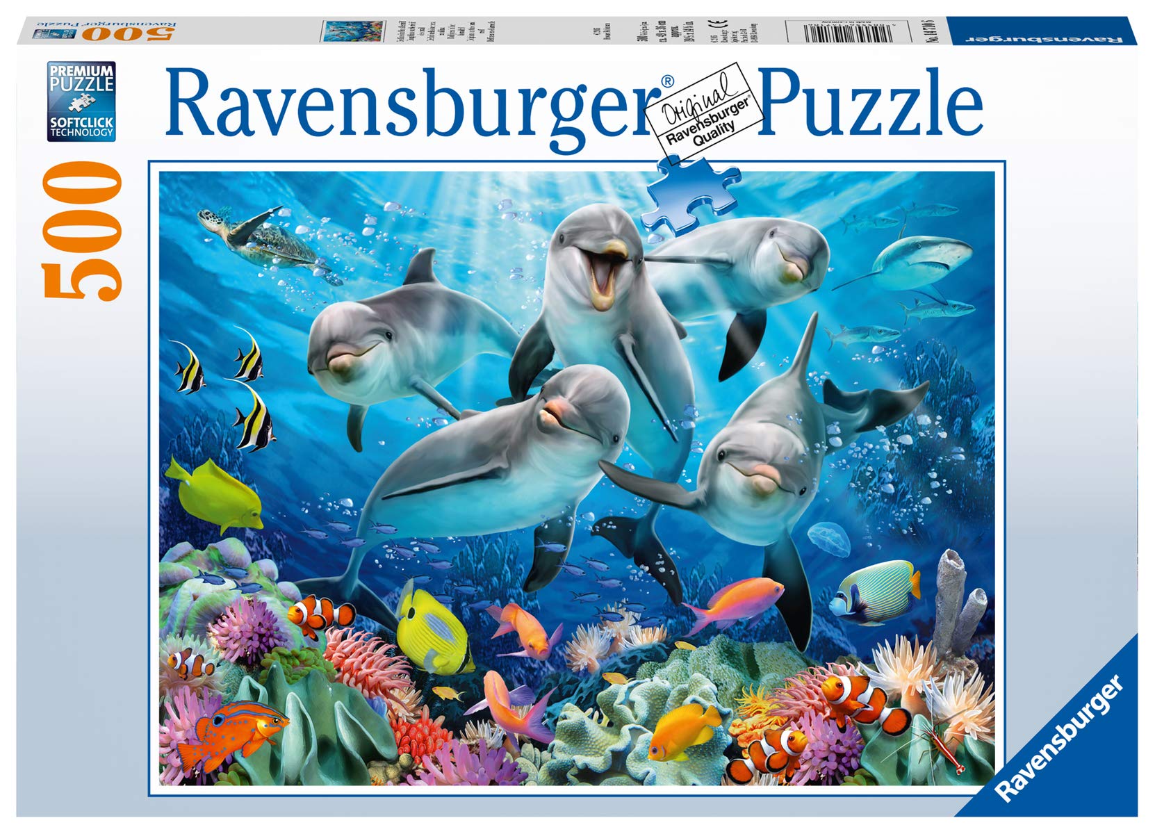 Foto 2 pulgar | Venta Internacional-  Ravensburger - Arrecife De Delfines Rompecabezas De 500 Piezas, Multicolor, 14710