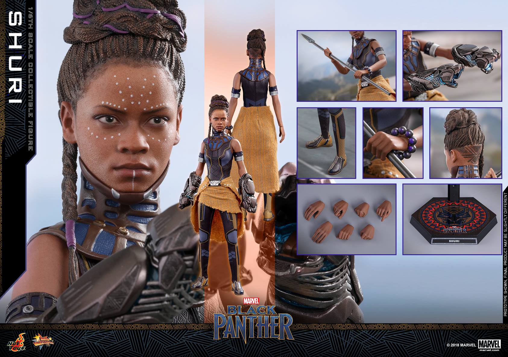 Foto 2 | Shuri 1/6 Hot Toys Black Panther