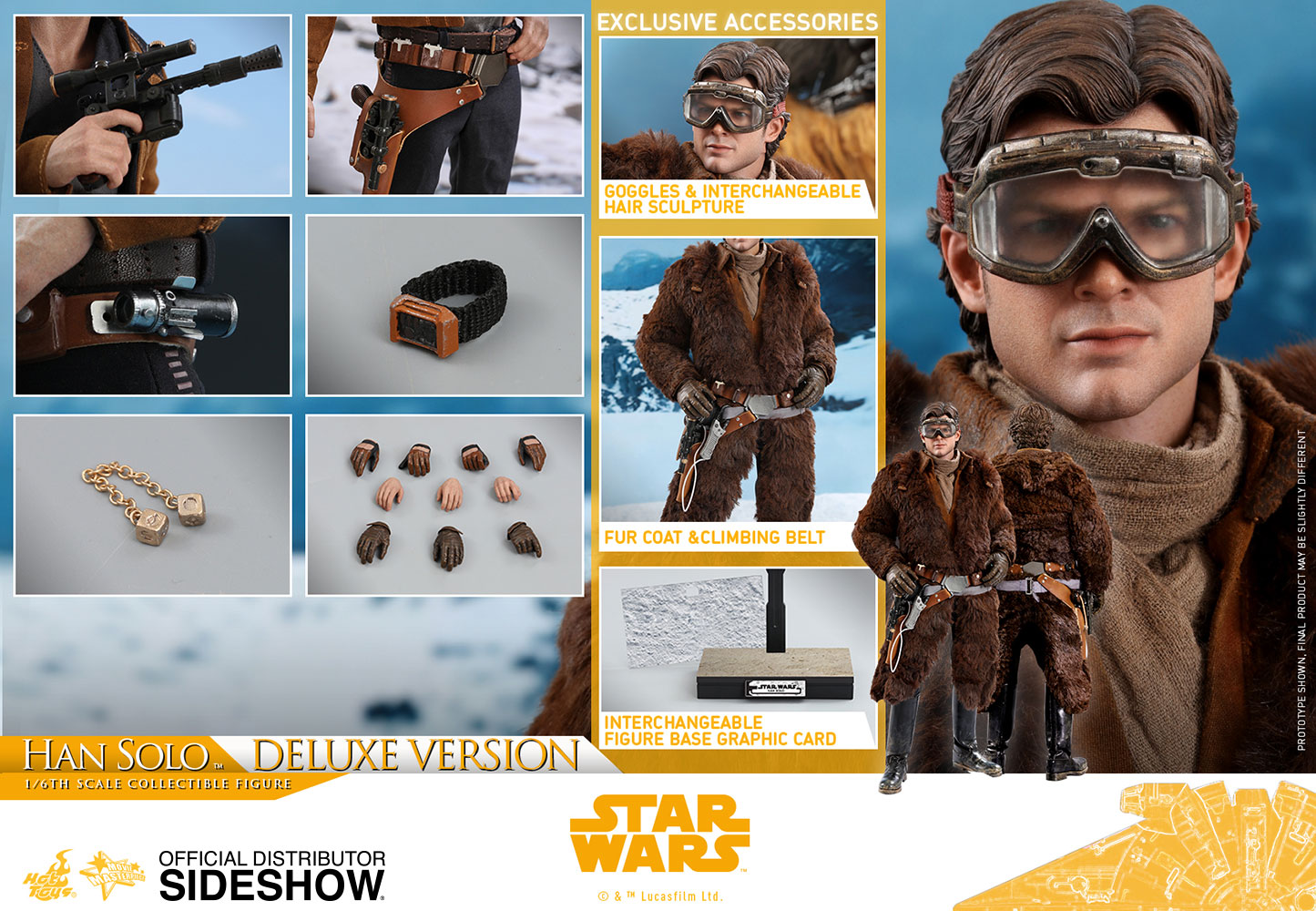 Foto 2 | Han Solo Deluxe Hot Toys Star Wars