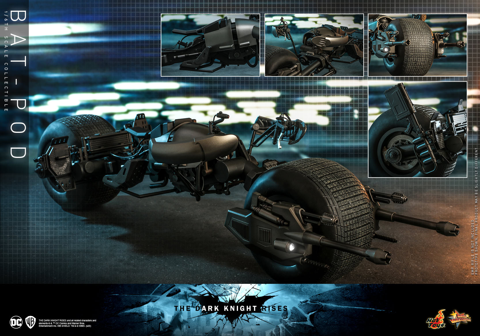 Foto 3 pulgar | Bat-pod 1/6 Hot Toys The Dark Knight