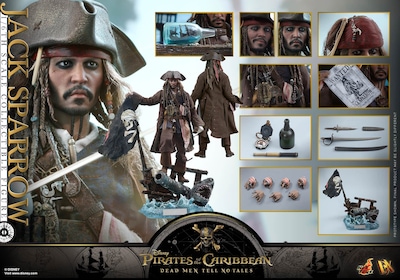 Foto 2 | Jack Sparrow 1/6 Hot Toys Pirates Of The Caribbean