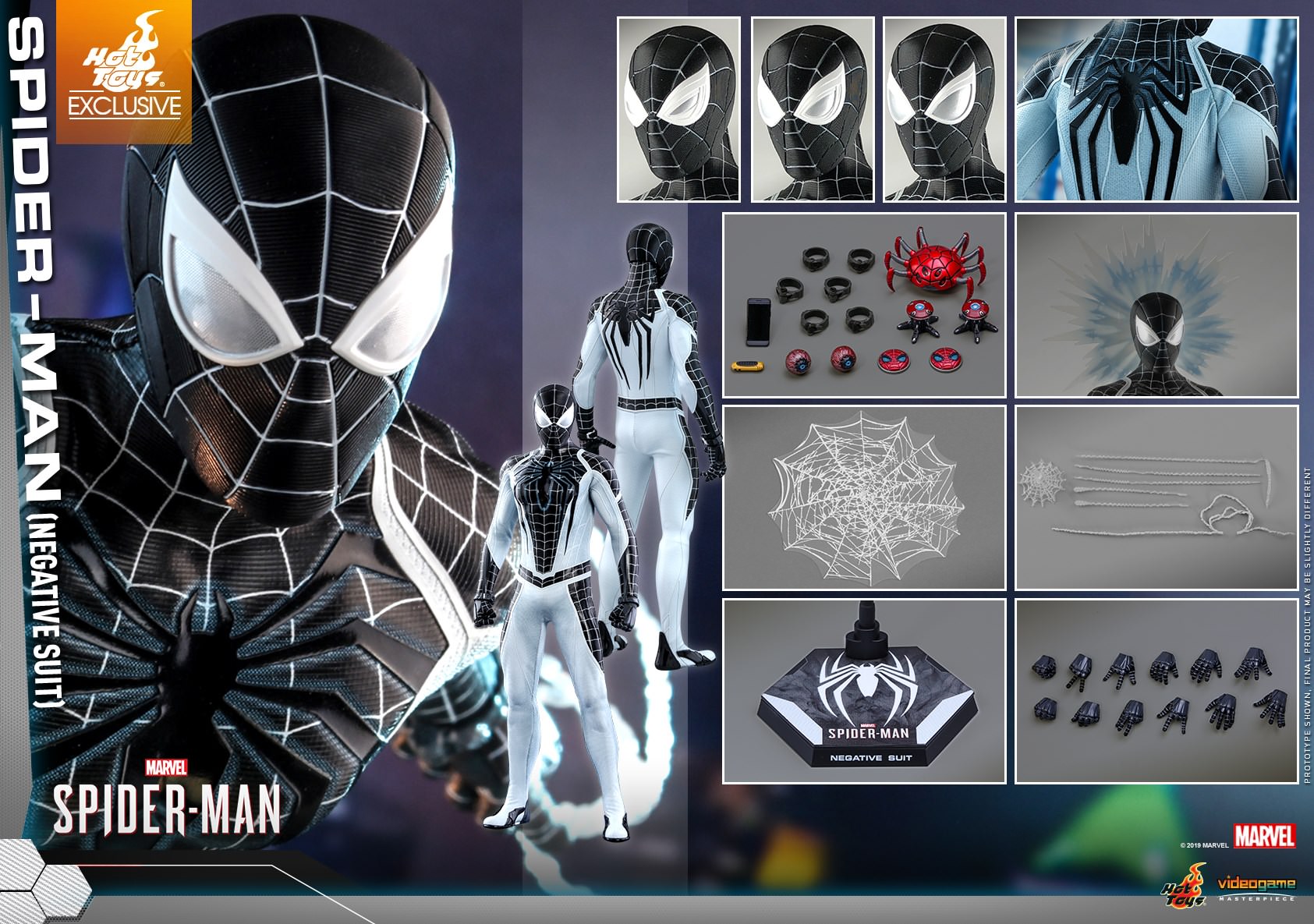 Foto 2 | Spider-Man Negative Suit Exclusive 1/6 Hot Toys Marvel