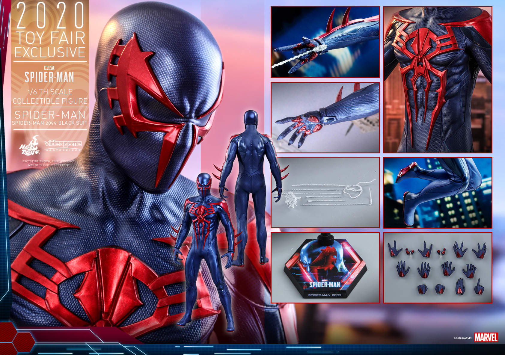 Foto 3 pulgar | Spiderman 2099 Black Suit Exclusive 1/6 Hot Toys Marvel