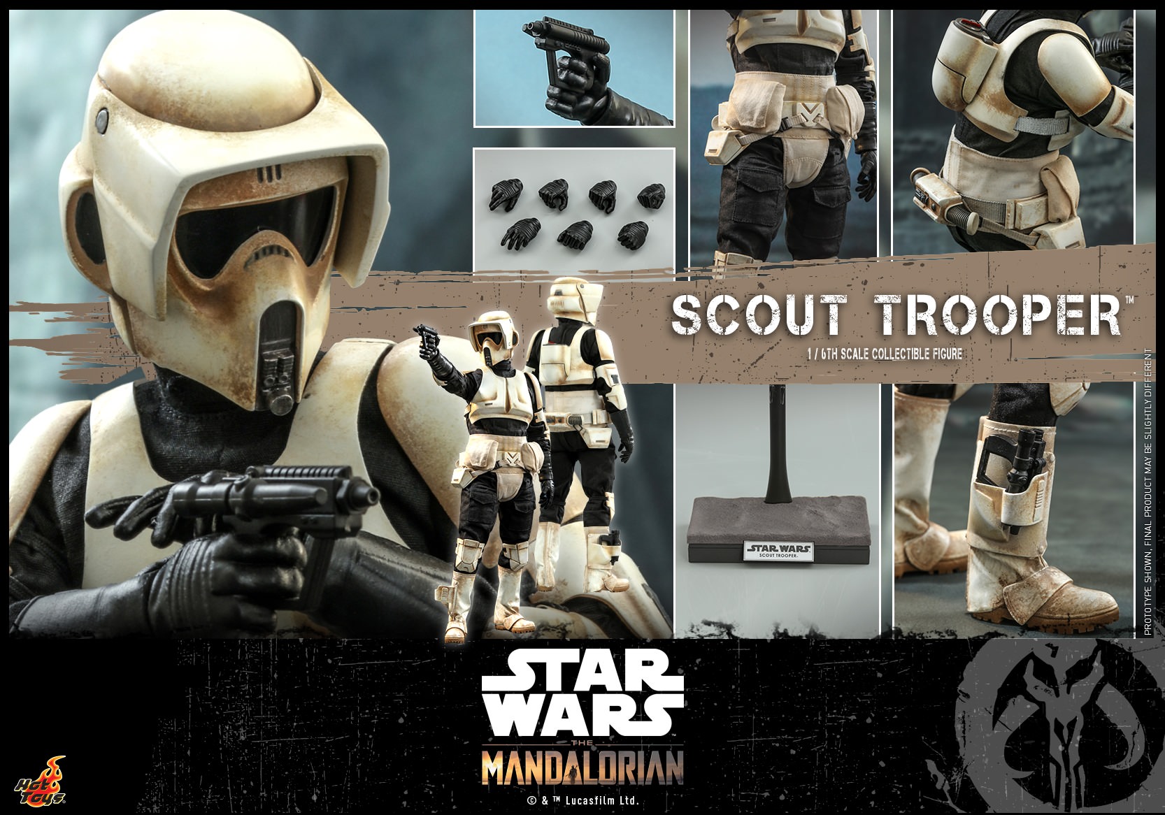 Foto 3 pulgar | Scout Trooper And Speeder Bike (mandalorian) Tms-017 Hot Toys