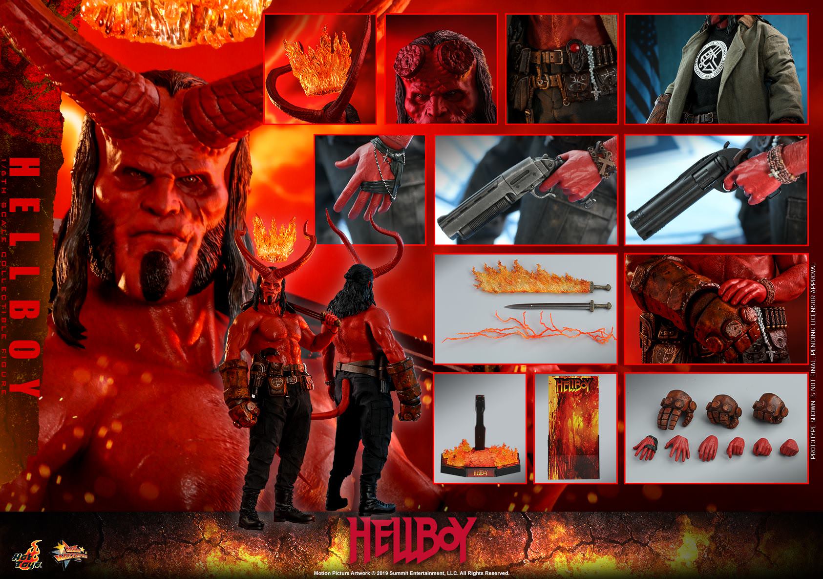 Foto 3 pulgar | Hellboy 1/6 Hot Toys