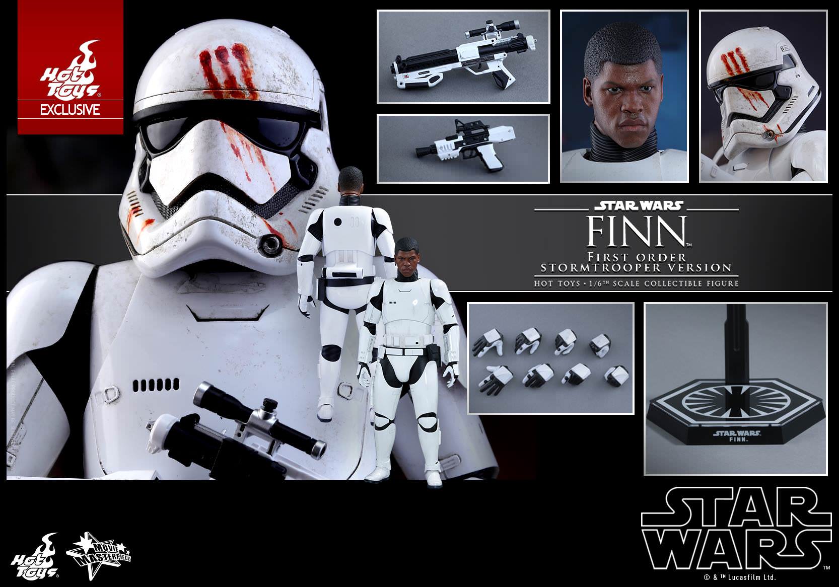 Foto 3 pulgar | Finn Stormtrooper Exclusive Hot Toys Star Wars The Force Awakens