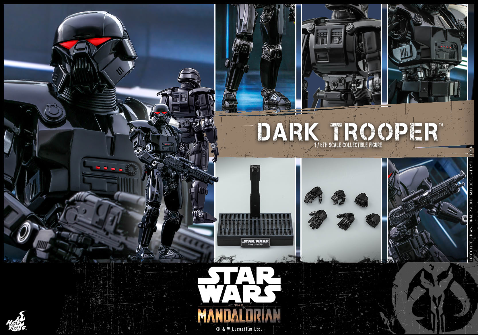 Foto 3 pulgar | Dark Trooper 1/6 Hot Toys Star Wars The Mandalorian