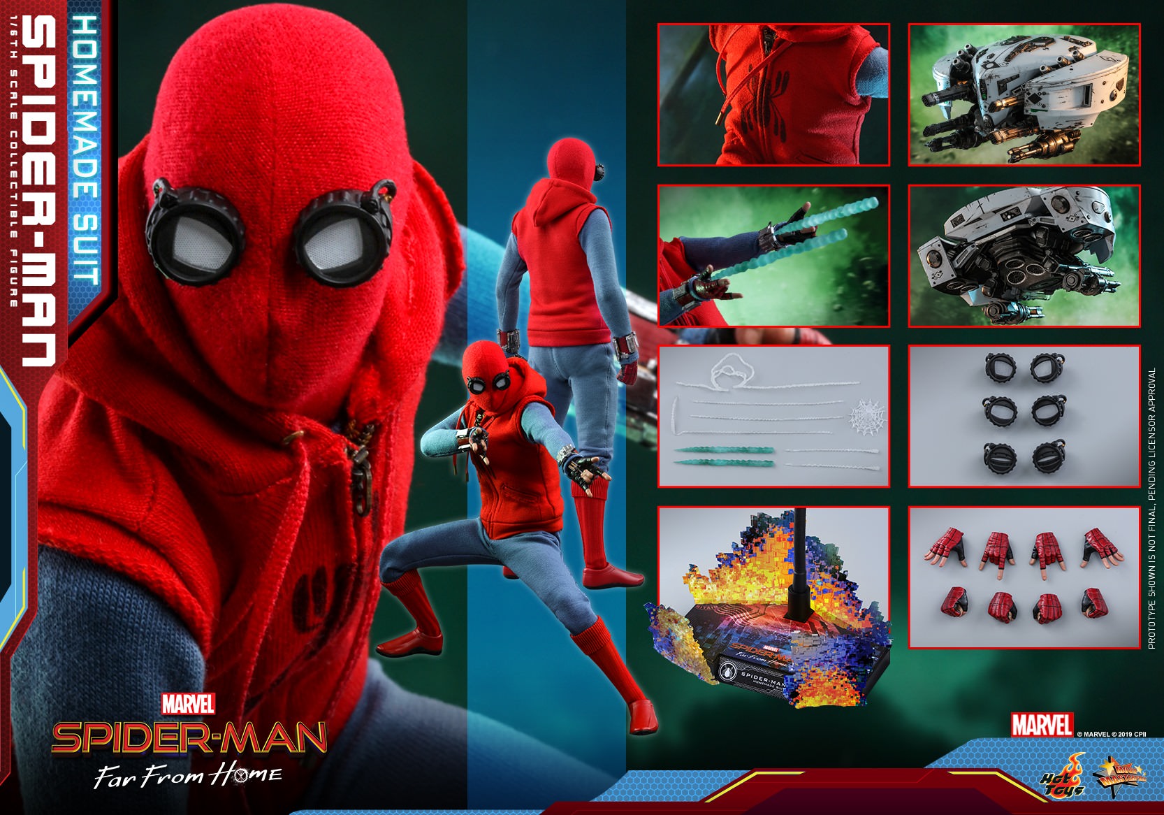 Foto 3 pulgar | Spider-Man Homemade Suit 1/6  Hot Toys Far From Home