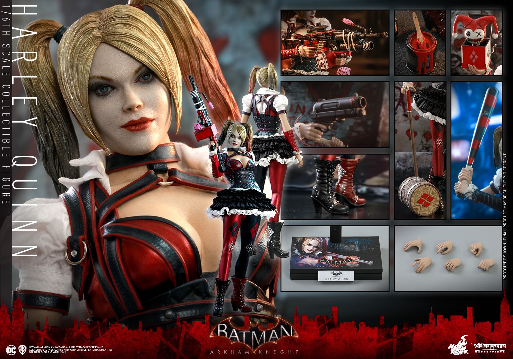 Foto 3 pulgar | Harley Quinn 1/6 Hot Toys Arkham Knight