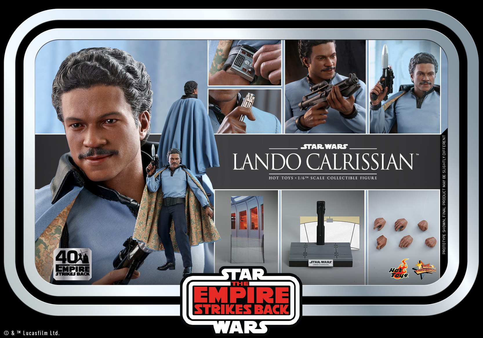 Foto 3 pulgar | Lando Calrissia Hot Toys Star Wars 40th Anniversary Empire Strikes Back