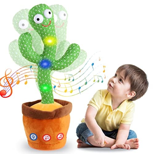 Venta Internacional- Cactus Bailarin, Juguete Con Volumen Ajustable, Repite Lo Que Dices E Incluye 120 Canciones En I $596