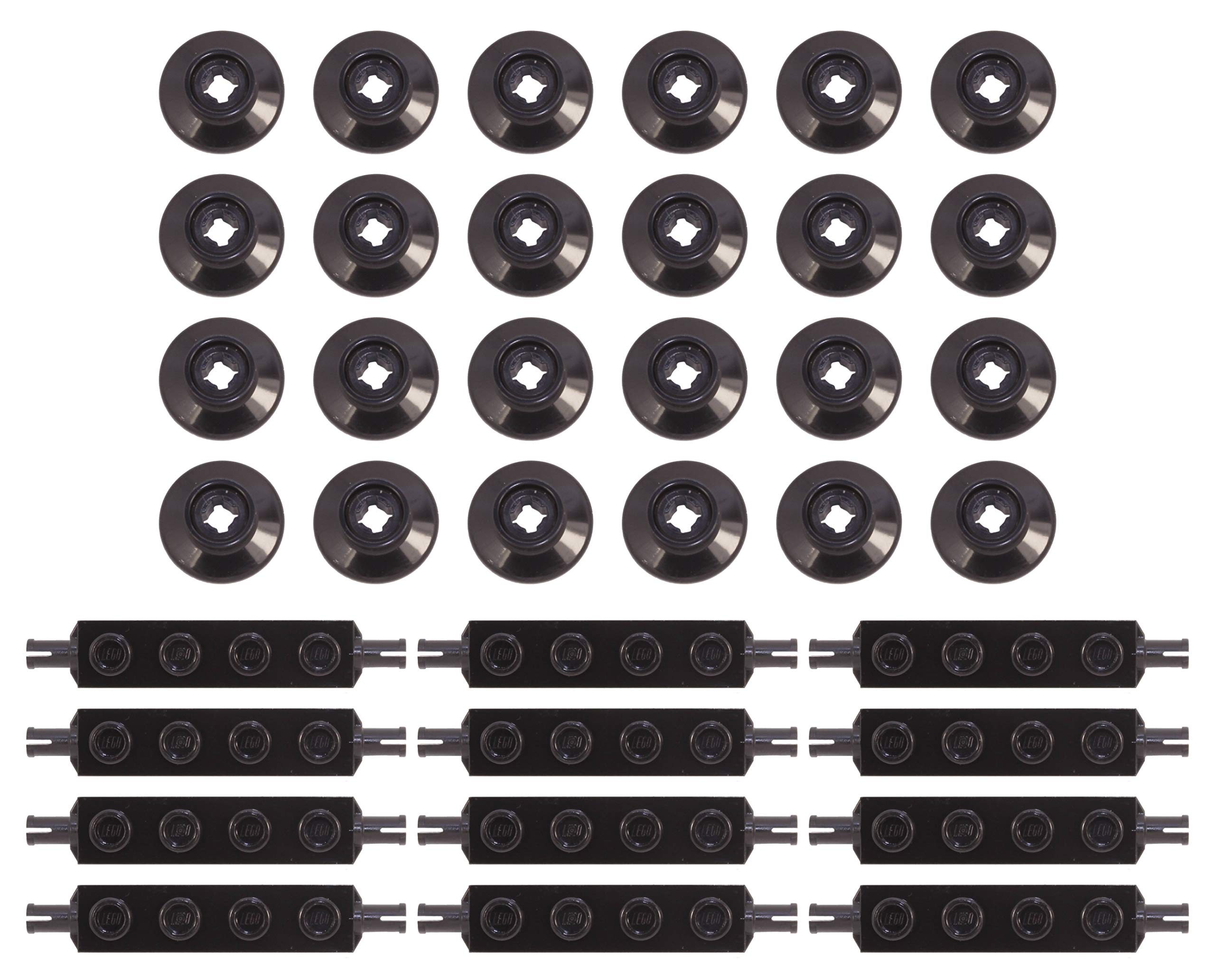 Foto 1 | Venta Internacional - Piezas Y Piezas Lego: Rueda De Tren Negra Pequeña, Paquete De Soporte Para Llantas Negras
