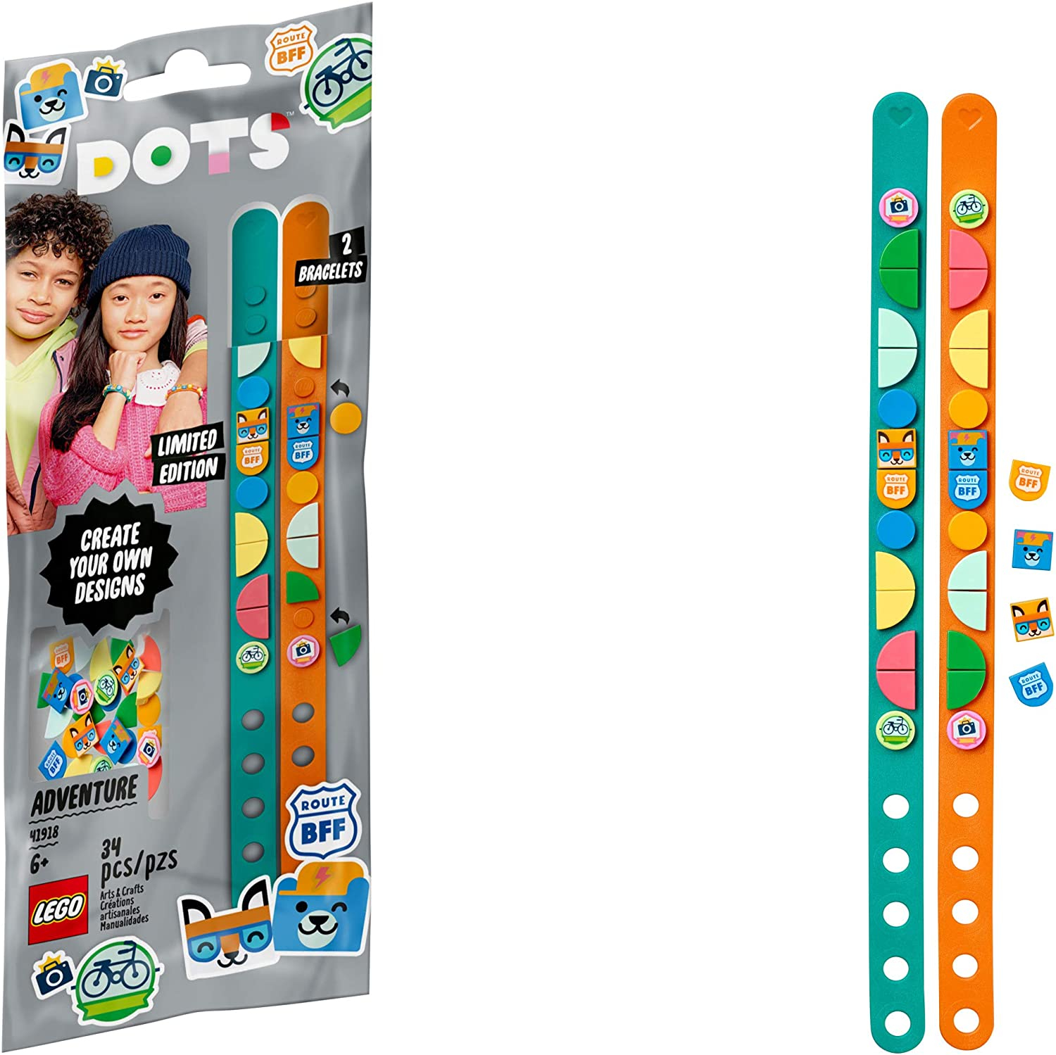 Foto 2 pulgar | Venta Internacional-  Lego Dots Adventure Bracelets 41918 Top Diy Craft Bracelet Kit Para Niños, Nueva 2021 (34 Piezas)