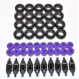 Foto 1 | Venta Internacional - Piezas Y Piezas Lego: Paquete De Llanta Morado Oscuro, Llanta Negra Y Soporte De Rueda Negra