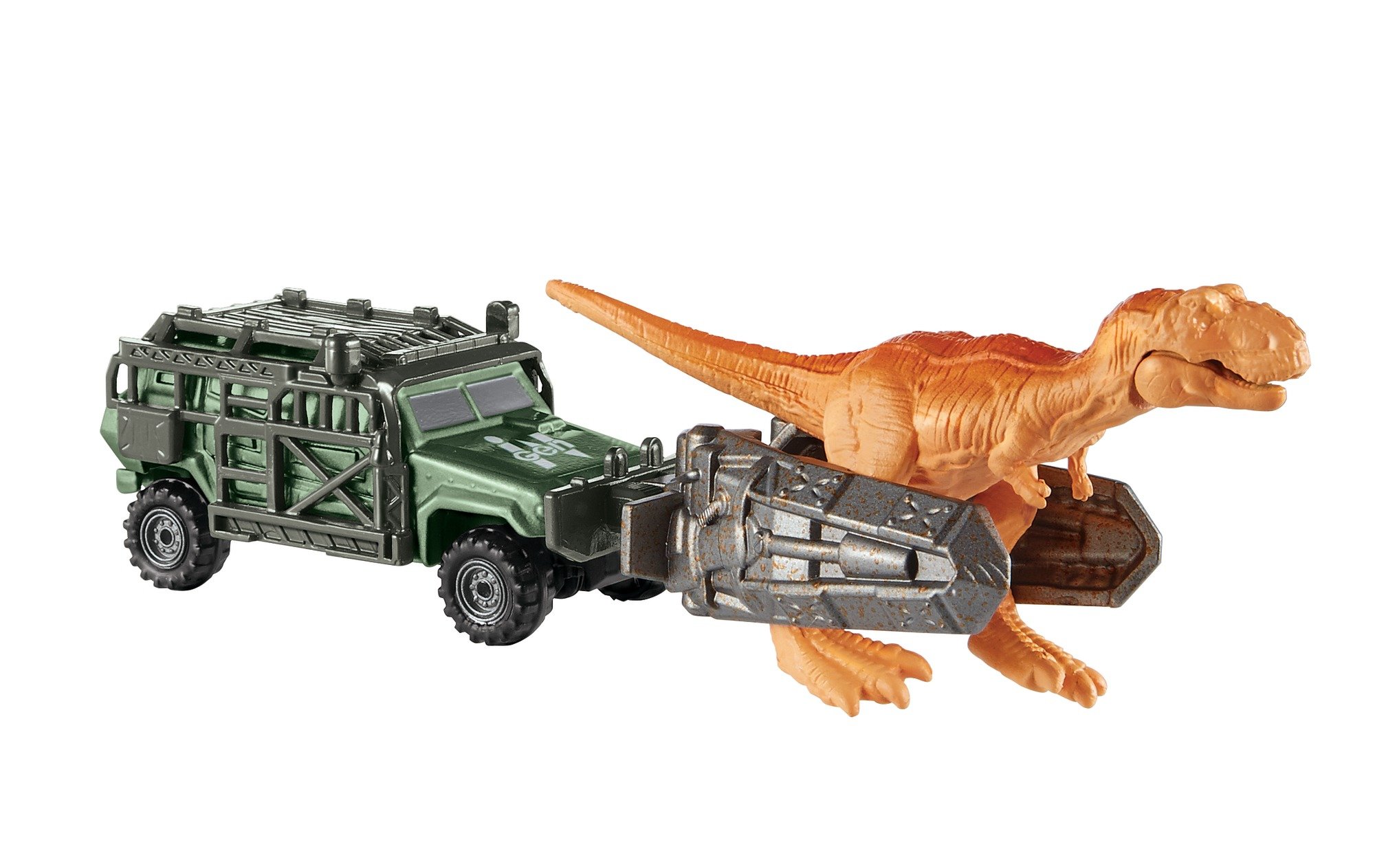 Foto 2 pulgar | Venta Internacional - Matchbox Jurassic World Dino Transporters Tyranno -hauler Vehículo Y Figura