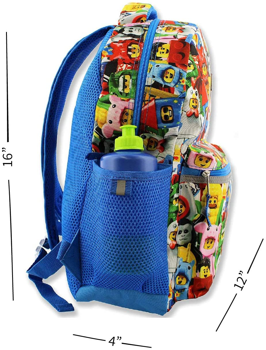 Foto 6 pulgar | Venta Internacional- Mochila Escolar De Lego Minifiguras Para Niños Y Niñas 16'' (talla Única, Lego Minifiguras)