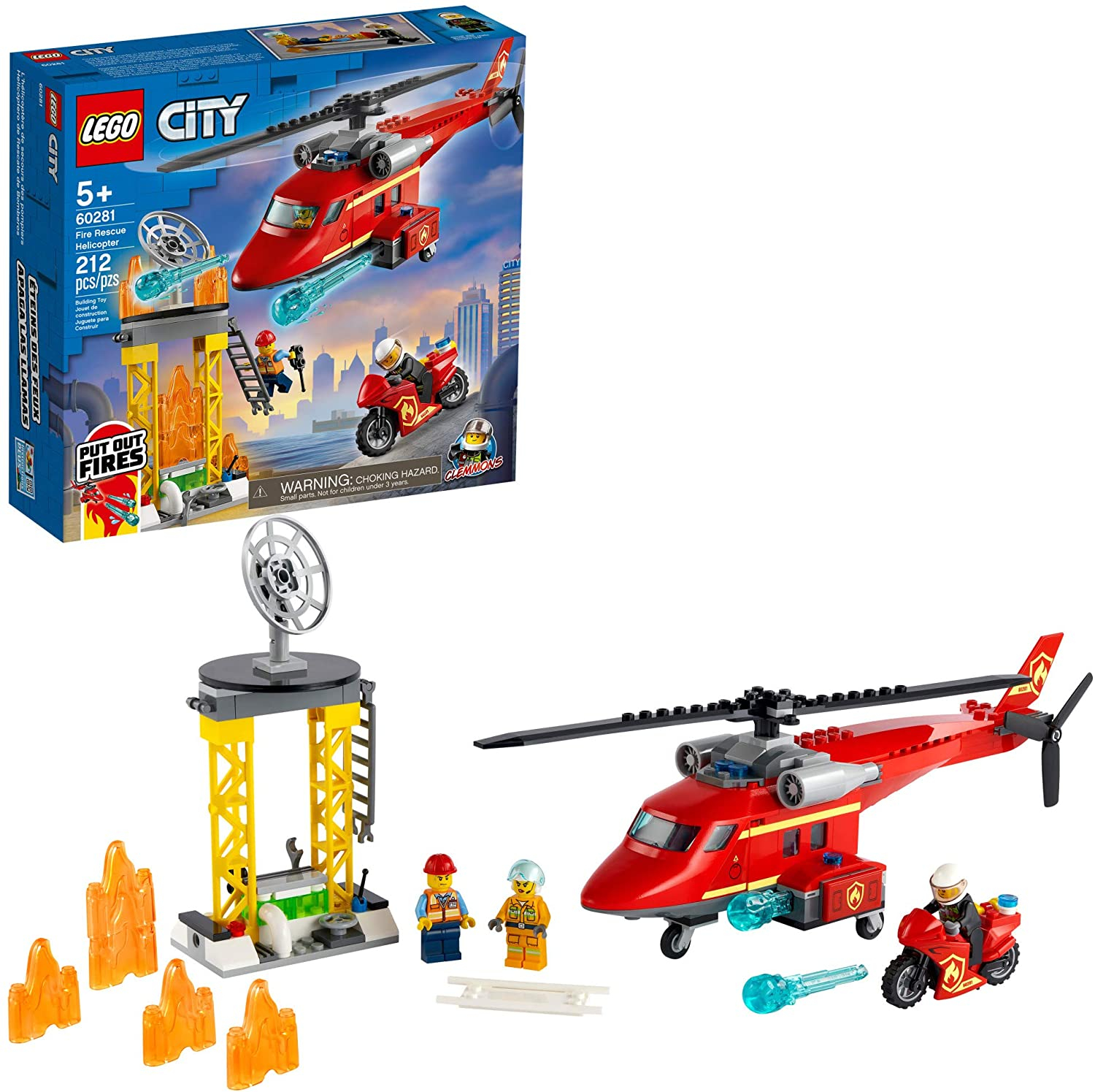 Foto 2 pulgar | Venta Internacional - Lego City Fire Rescue Helicopter 60281 Kit De Construcción, Juguete De Bombero Para Niños (2