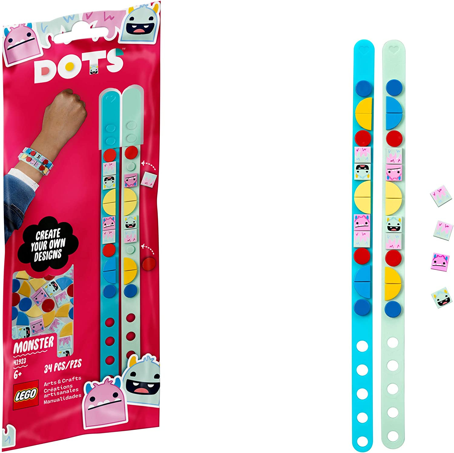 Foto 2 pulgar | Venta Internacional - Lego Dots Monster Bracelets 41923 Kit De Artesanía De Bricolaje