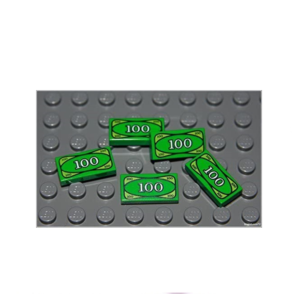 Venta Internacional - Lego Batman X5 Dinero Verde Azulejo Ciudad $100 Dólar Bill Banco Efectivo Minifigura Nuevo