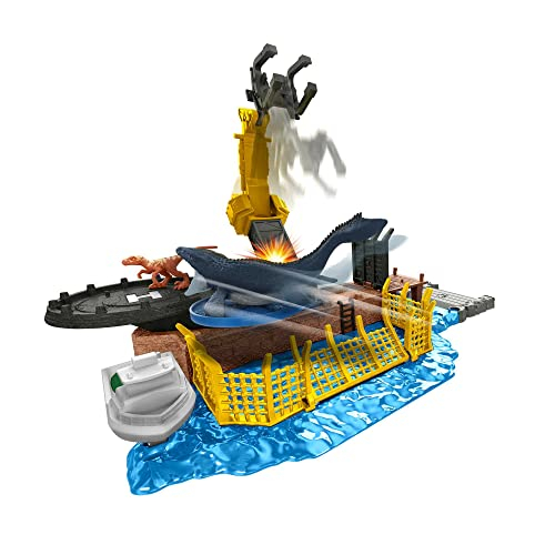 Venta Internacional - Jurassic World Dominion Minis Mosasaurus Mayhem Juego Con 2 Mini Figuras De Dinosaurio