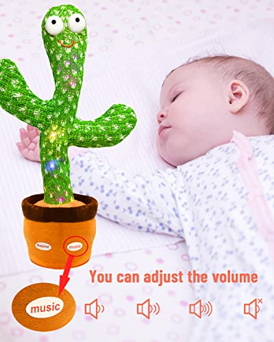 Foto 5 pulgar | Venta Internacional- Hunfur Juguetes De Cactus Bailarín Para Niños Y Bebés, Juguete De Cactus Parlante, Ajuste De Vo