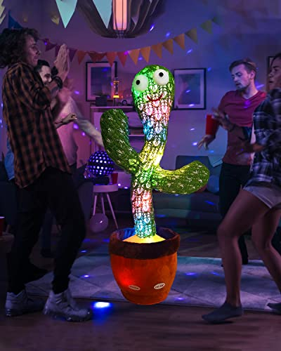 Foto 6 pulgar | Venta Internacional- Hunfur Juguetes De Cactus Bailarín Para Niños Y Bebés, Juguete De Cactus Parlante, Ajuste De Vo