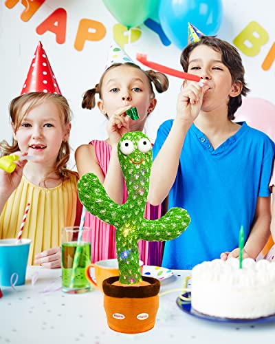 Foto 7 pulgar | Venta Internacional- Hunfur Juguetes De Cactus Bailarín Para Niños Y Bebés, Juguete De Cactus Parlante, Ajuste De Vo