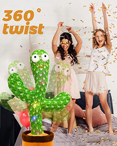 Foto 7 | Venta Internacional- Hunfur Juguetes De Cactus Bailarín Para Niños Y Bebés, Juguete De Cactus Parlante, Ajuste De Vo